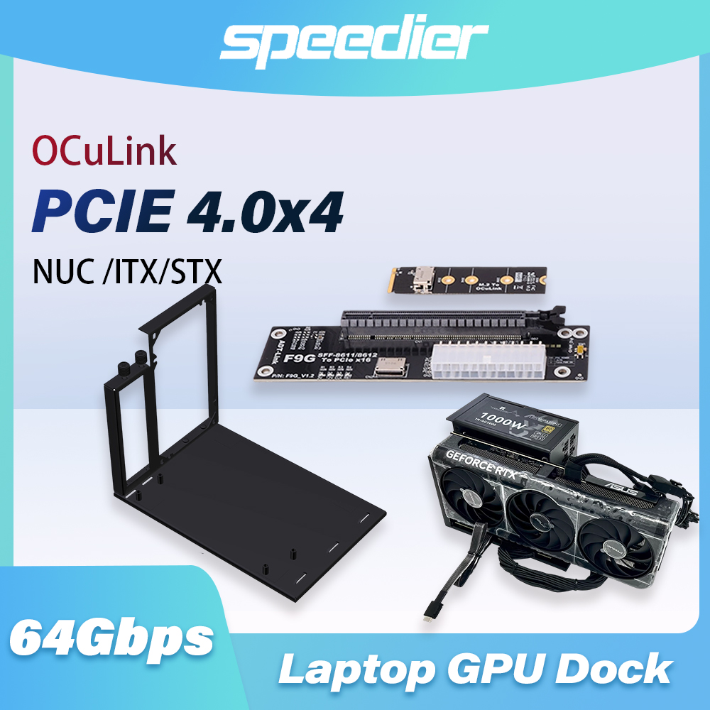 External Gpu Dock Pcie 4.0 Oculink - F9G 64Gbps OcuLink ke PCIE 4.0