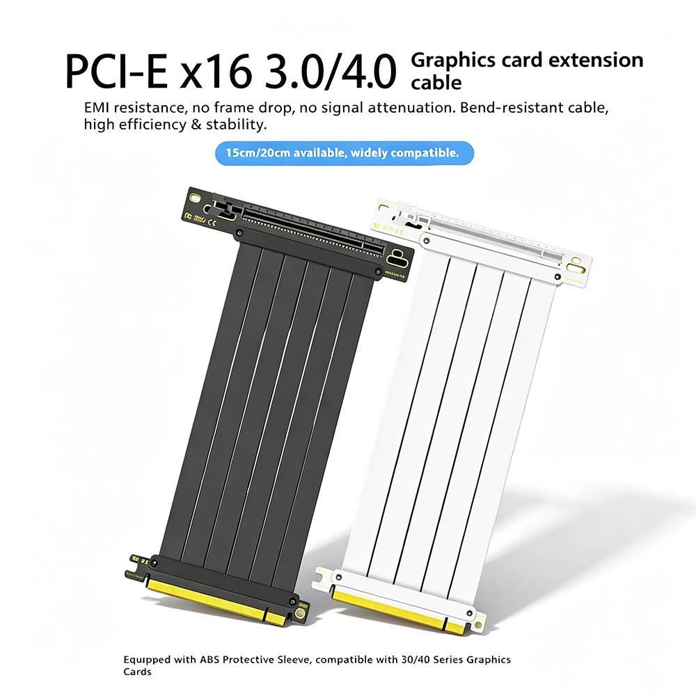 Pcie 4.0 X16 Riser Cable 90 Degree - Kabel Riser GPU PCI‑E 4.0/3.0 X16