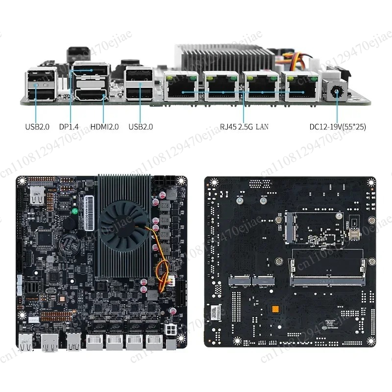 Nas Motherboard N100 6 Sata - Papan Induk NAS 6-Slot N100 Mini